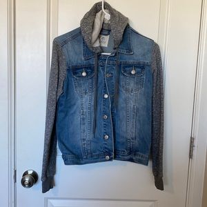 Denim/hoodie jacket